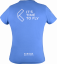T-shirt with slogan "It's Time to Fly" on back - Size: L, Colour: Light Blue