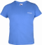 T-shirt with slogan "It's Time to Fly" on back - Size: S, Colour: Light Blue