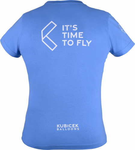 Tričko se sloganem "It's Time to Fly" na zádech - Velikost: XL, Barva: Light Blue